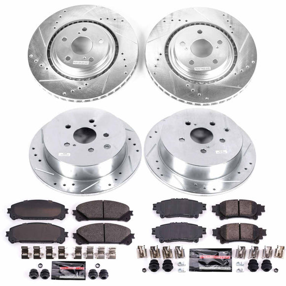 PowerStop Z23 Daily Driver Carbon-Fiber Ceramic Brake Pad and Drilled & Slotted
