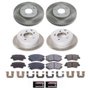 PowerStop Semi-Coated Rotor and Low-Dust Ceramic Brake Pad Kit