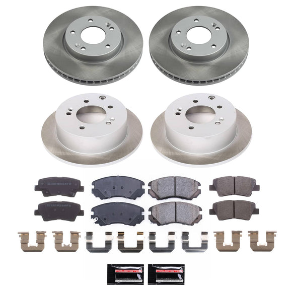 PowerStop Semi-Coated Rotor and Low-Dust Ceramic Brake Pad Kit