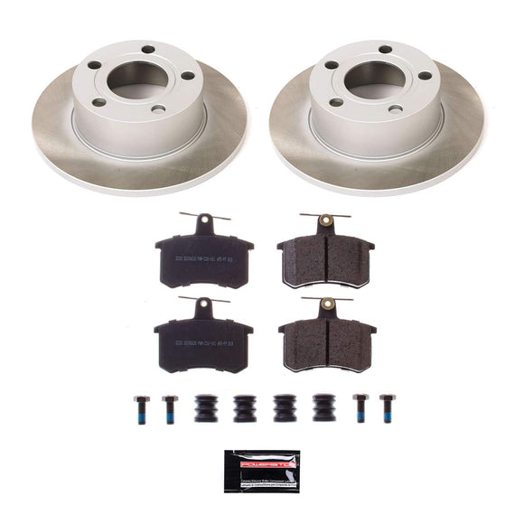 PowerStop Semi-Coated Rotor and Low-Dust Ceramic Brake Pad Kit