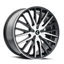 22x8.5 Kraze Double Down Gloss Black Machined 5x108 ET38 CB73 Wheel Rim