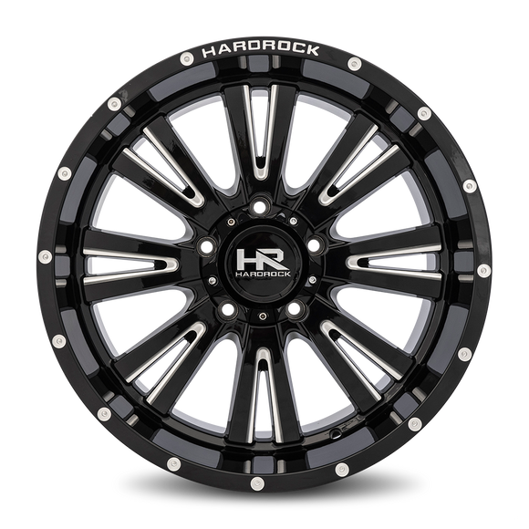 20x10 Hardrock Spine XPosed Gloss Black Milled 6x135 ET-19 wheel/rim