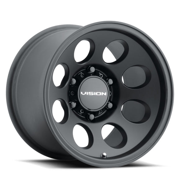 15X6 Vision Midway Satin Black 6x139.7 6x5.5 ET50 Wheel Rim