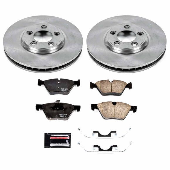 PowerStop OE Stock Replacement Low-Dust Ceramic Brake Pad and Rotor Kit