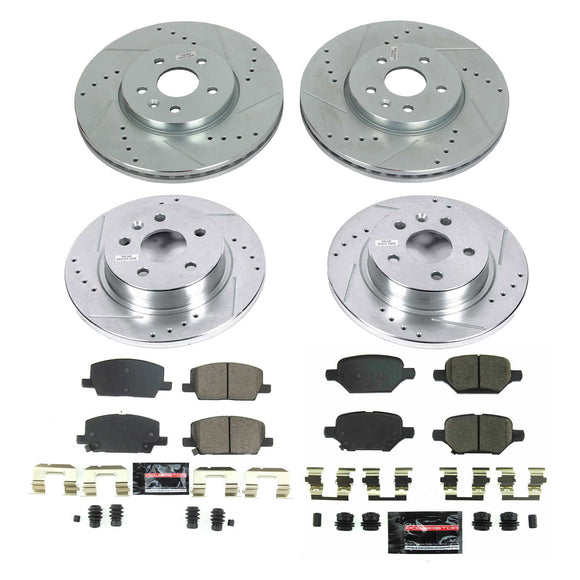 PowerStop Z23 Daily Driver Carbon-Fiber Ceramic Brake Pad and Drilled & Slotted