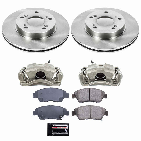 PowerStop OE Stock Replacement Low-Dust Ceramic Brake Pad, Rotor and Caliper Kit