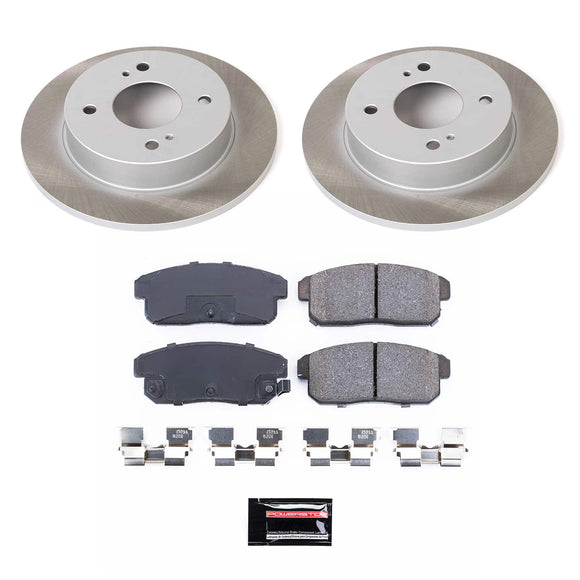 PowerStop Semi-Coated Rotor and Low-Dust Ceramic Brake Pad Kit