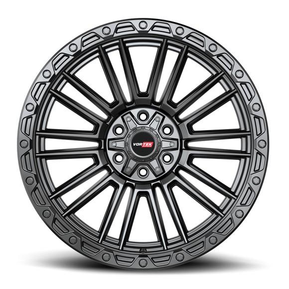 20x9.5 Vortek VRT-604 Zeus Satin Black 6x135 ET0 CB106.1 Wheel Rim