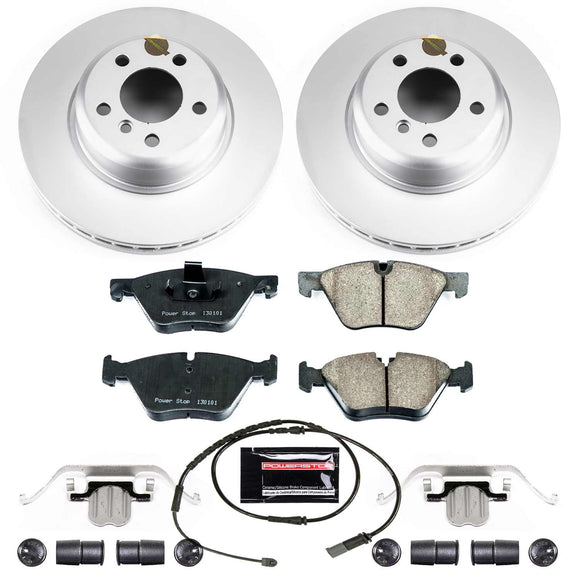PowerStop Genuine Geomet Coated Rotor and Carbon-Fiber Ceramic Brake Pad Kit