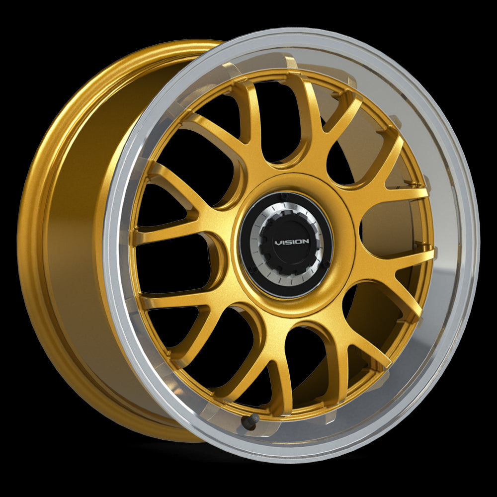 18x8.5 Vision 478 Alpine Gold Machined 5x114.3 5x120 5x4.5 5x ET35 Wheel - 0