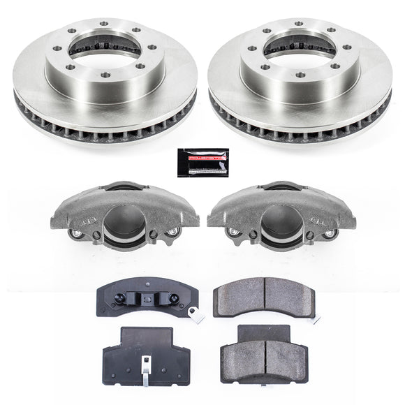 PowerStop OE Stock Replacement Low-Dust Ceramic Brake Pad, Rotor and Caliper Kit