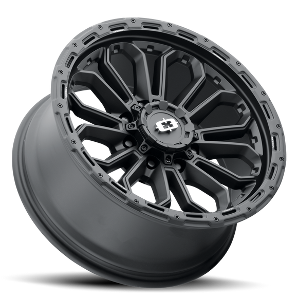 20x9 Vision 405 Korupt Satin Black Wheel 8x180 ET12 CB124.2