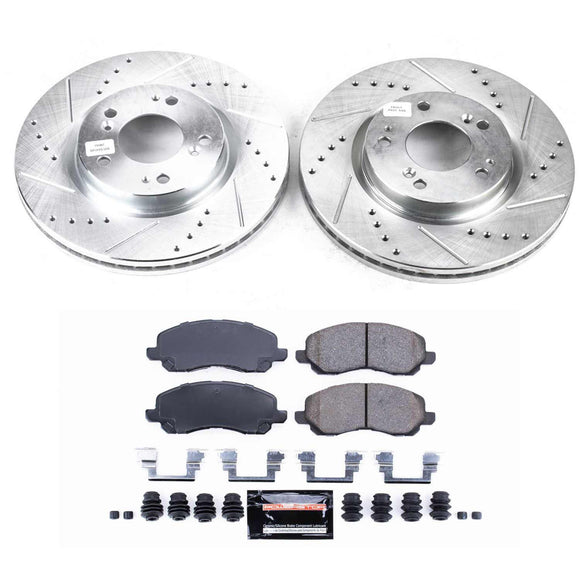 PowerStop Z23 Daily Driver Carbon-Fiber Ceramic Brake Pad and Drilled & Slotted