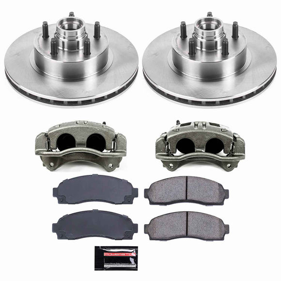 PowerStop OE Stock Replacement Low-Dust Ceramic Brake Pad, Rotor and Caliper Kit