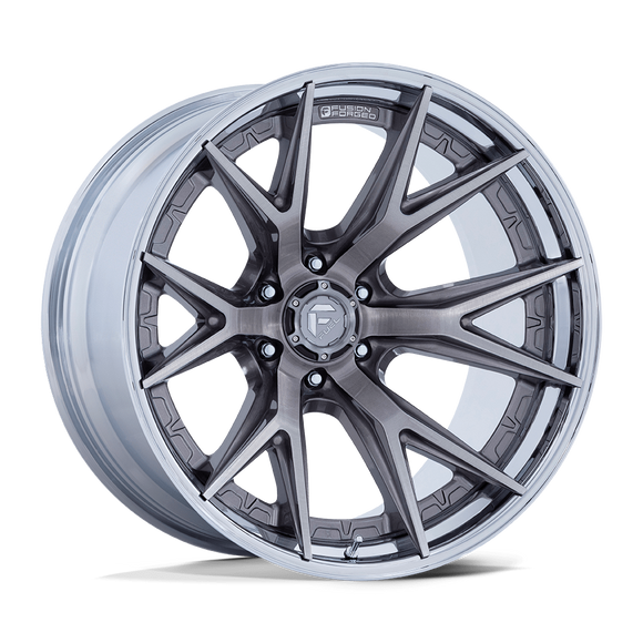 22x12 Fuel Off-Road FC402 Catalyst Platinum With Chrome Lip 6x139.7 ET-44 Wheel