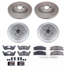 PowerStop Genuine Geomet Coated Rotor and Low-Dust Ceramic Brake Pad Kit