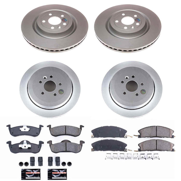 PowerStop Genuine Geomet Coated Rotor and Low-Dust Ceramic Brake Pad Kit