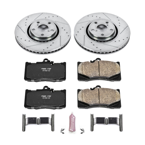 PowerStop Z23 Daily Driver Carbon-Fiber Ceramic Brake Pad and Drilled & Slotted