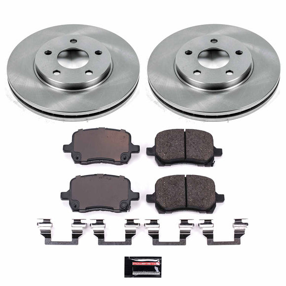 PowerStop OE Stock Replacement Low-Dust Ceramic Brake Pad and Rotor Kit