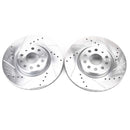 PowerStop Evolution Drilled Slotted Rotors Pair Front For Volkswagen Jetta