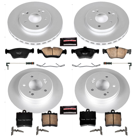 PowerStop Genuine Geomet Coated Rotor and Carbon-Fiber Ceramic Brake Pad Kit