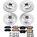 PowerStop Genuine Geomet Coated Rotor and Low-Dust Ceramic Brake Pad Kit