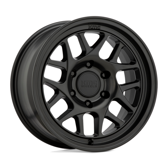 16X8 KMC KM717 Bully OL Satin Black 5X127 ET0 wheel/rim