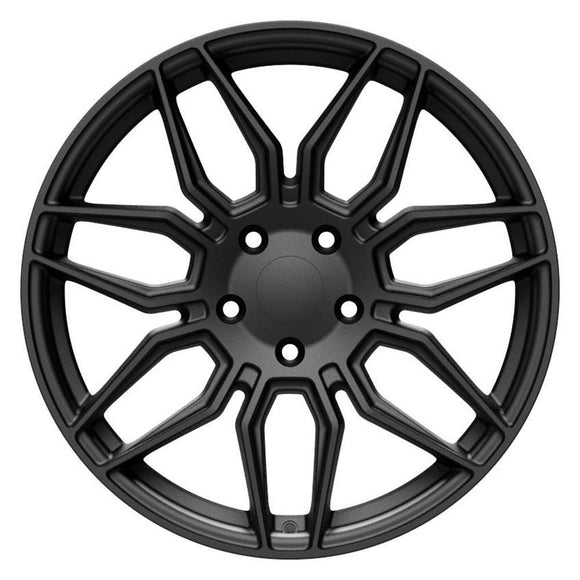 19" Replica Wheel CV03D Fits Chevrolet C8 Corvette 19x8.5 Satin Black Wheel