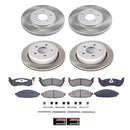 PowerStop Semi-Coated Rotor and Low-Dust Ceramic Brake Pad Kit