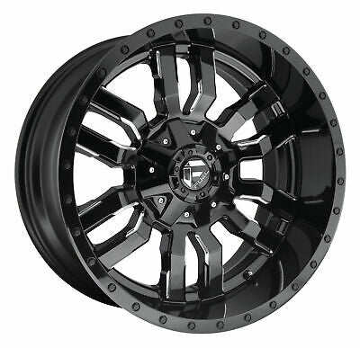 18x9 Fuel Off-Road D595 Sledge Gloss Black Milled 6x135 ET-12 CB106.1 Wheel Rim