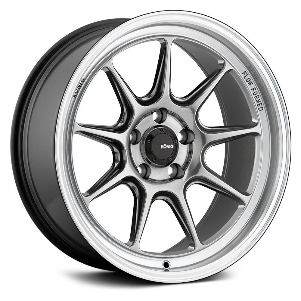 15x9 Konig Countergram Hyper Chrome/Machined Lip 4x100 ET35 Wheel Rim