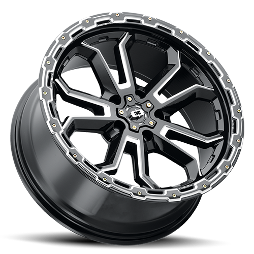 18x9 Vision 405 Korupt Black Milled Spoke 5x139.7 5x5.5 ET12 Wheel Rim