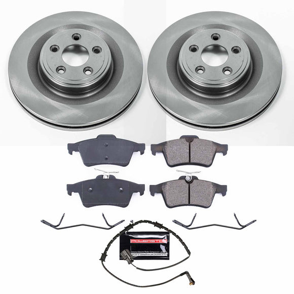 PowerStop OE Stock Replacement Low-Dust Ceramic Brake Pad and Rotor Kit
