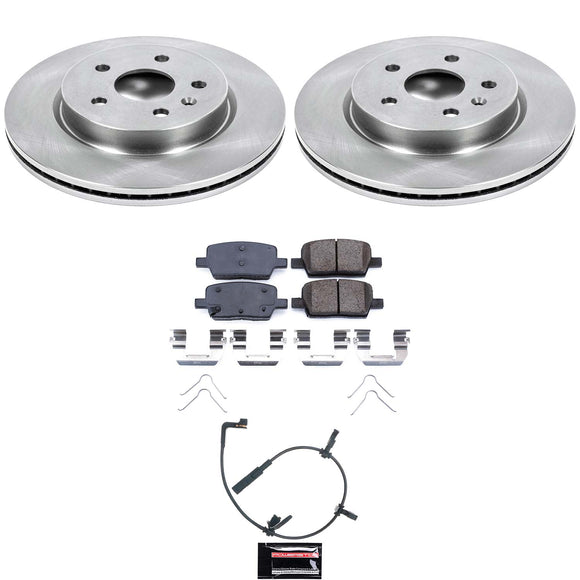 OE Stock Replacement Low-Dust Ceramic Brake Pad and Rotor Kit
