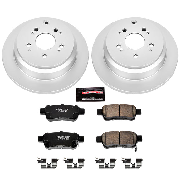 PowerStop Genuine Geomet Coated Rotor and Low-Dust Ceramic Brake Pad Kit