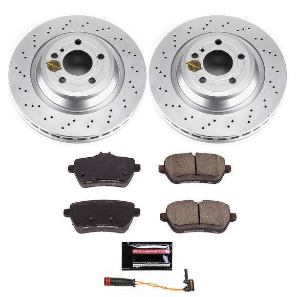 PowerStop Genuine Geomet Coated Rotor and Carbon-Fiber Ceramic Brake Pad Kit