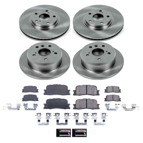 PowerStop OE Stock Replacement Low-Dust Ceramic Brake Pad and Rotor Kit