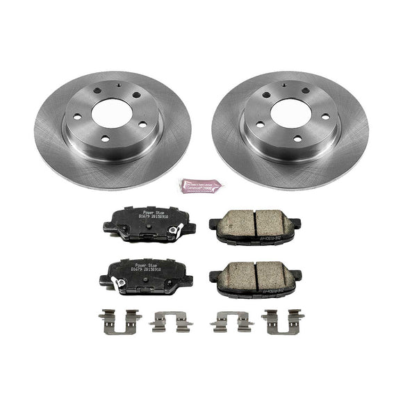 PowerStop OE Stock Replacement Low-Dust Ceramic Brake Pad and Rotor Kit