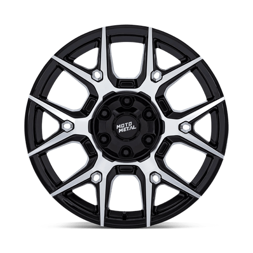 17x8.5 Moto Metal MO813 Mason Gloss Black Machined Face 6x139.7 ET0 Wheel
