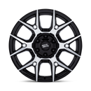 17x8.5 Moto Metal MO813 Mason Gloss Black Machined Face 6x139.7 ET0 Wheel