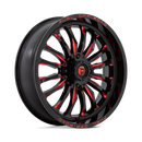 22X7 Fuel UTV D822 ARC UTV Gloss Black Milled Red 4X137 ET13 Wheel Rim