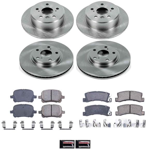 PowerStop OE Stock Replacement Low-Dust Ceramic Brake Pad and Rotor Kit