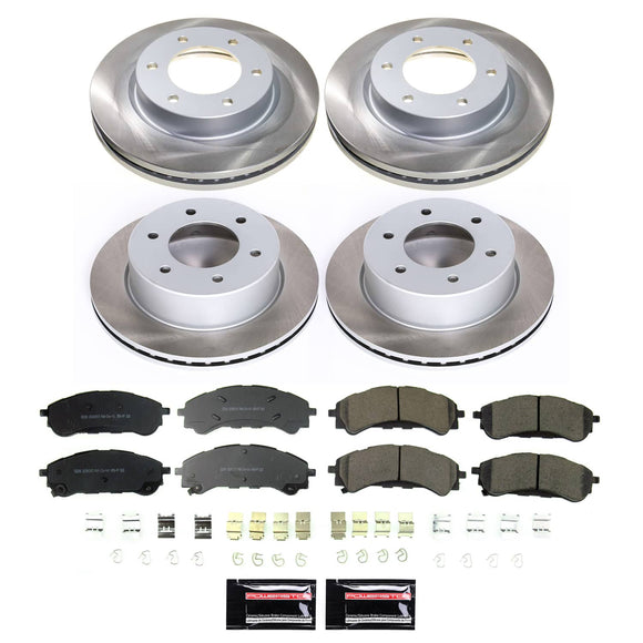 PowerStop Semi-Coated Rotor and Low-Dust Ceramic Brake Pad Kit