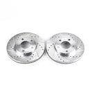PowerStop Evolution Drilled Slotted Rotors Pair Front For Ford Mustang