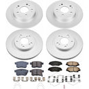 PowerStop Genuine Geomet Coated Rotor and Low-Dust Ceramic Brake Pad Kit