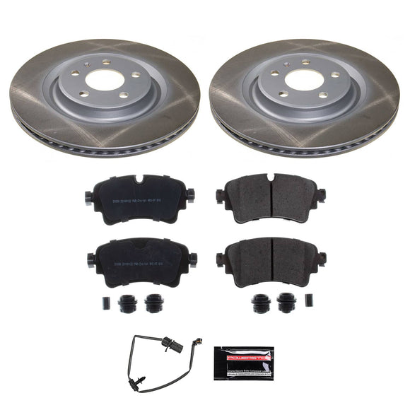 PowerStop Semi-Coated Rotor and Low-Dust Ceramic Brake Pad Kit