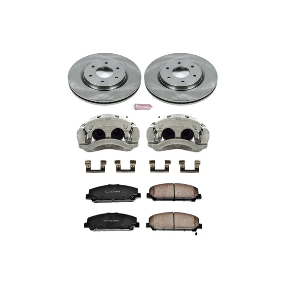 PowerStop OE Stock Replacement Low-Dust Ceramic Brake Pad, Rotor and Caliper Kit