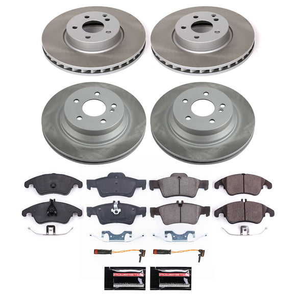 PowerStop Semi-Coated Rotor and Low-Dust Ceramic Brake Pad Kit