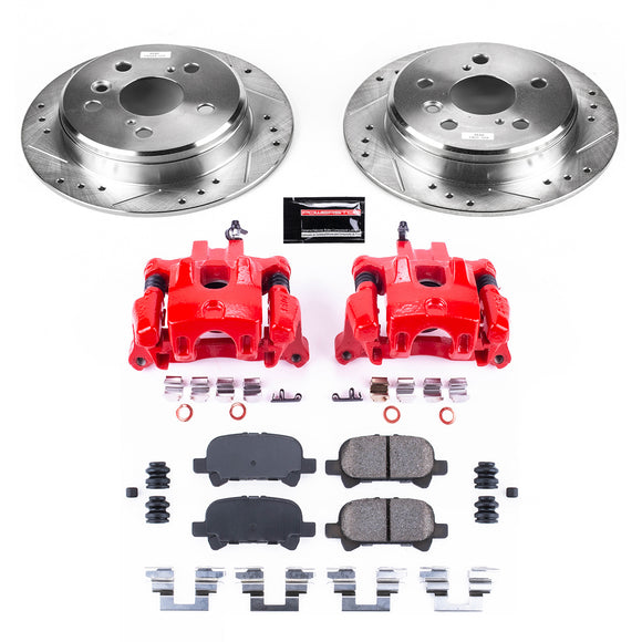 PowerStop Z23 Daily Driver Carbon-Fiber Ceramic Pads Drilled & Slotted Rotor & C