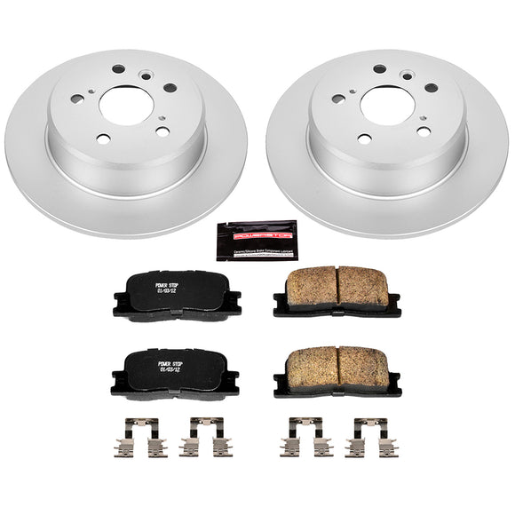 PowerStop Genuine Geomet Coated Rotor and Low-Dust Ceramic Brake Pad Kit